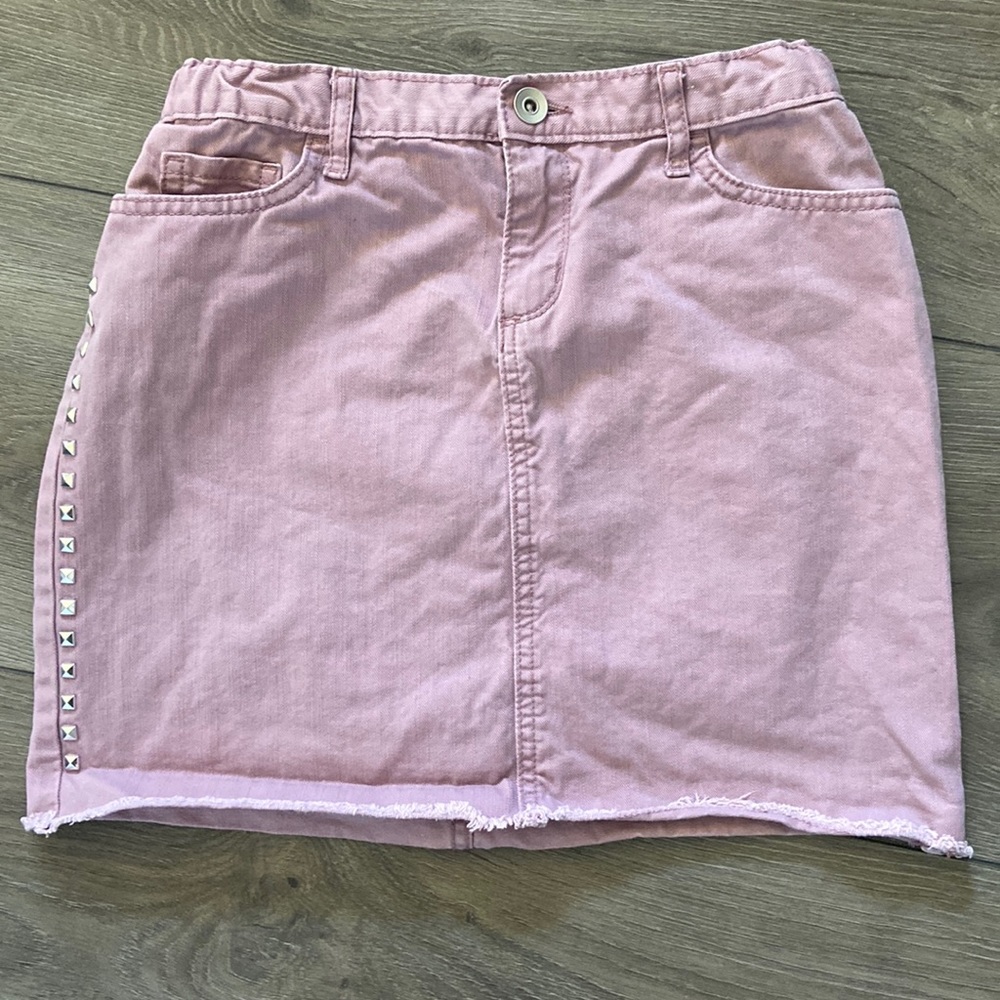Mauve denim skirt